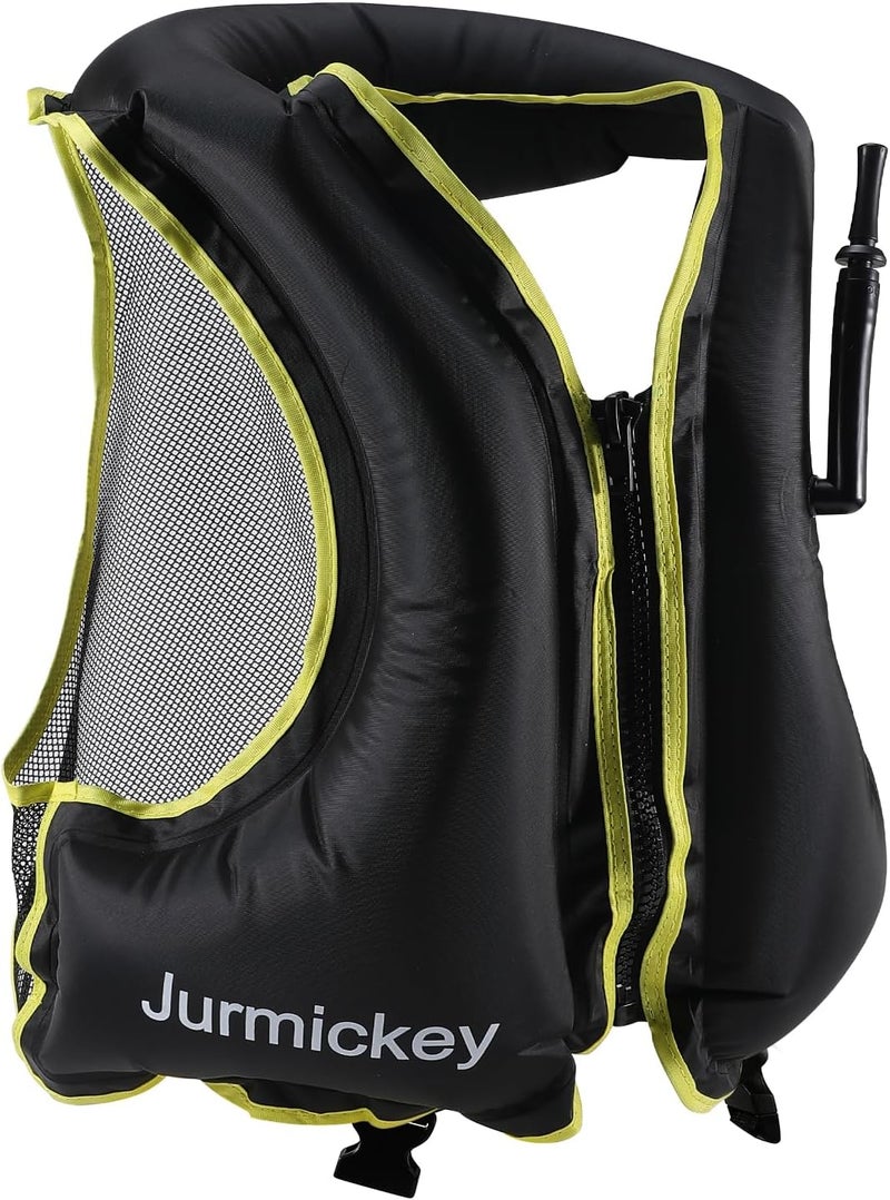 Jurmickey Snorkel Vest for Adults, Inflatable Snorkeling Vest for Men & Women, Portable Swim Jacket & Buoyancy Vest for Snorkeling, Swimming, Kayaking, Boating - Image 2